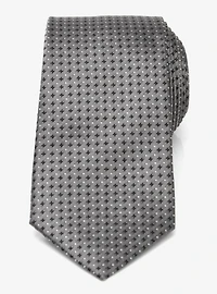 Gray Cross Dot Silk Tie