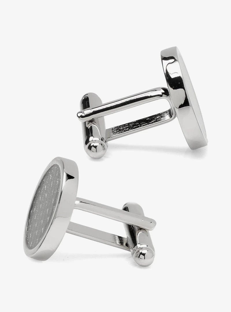 Woven Metal Black Cufflinks