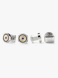 Gear Amethyst Lapel Pin