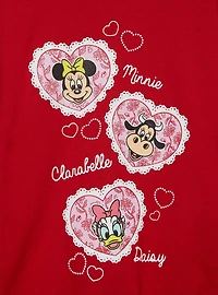 Disney Minnie Mouse & Friends Hearts Women's Crewneck