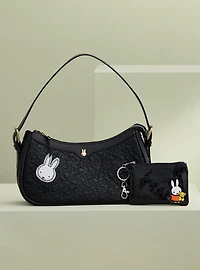 Miffy Black Quilted Shoulder Purse — BoxLunch Exclusive