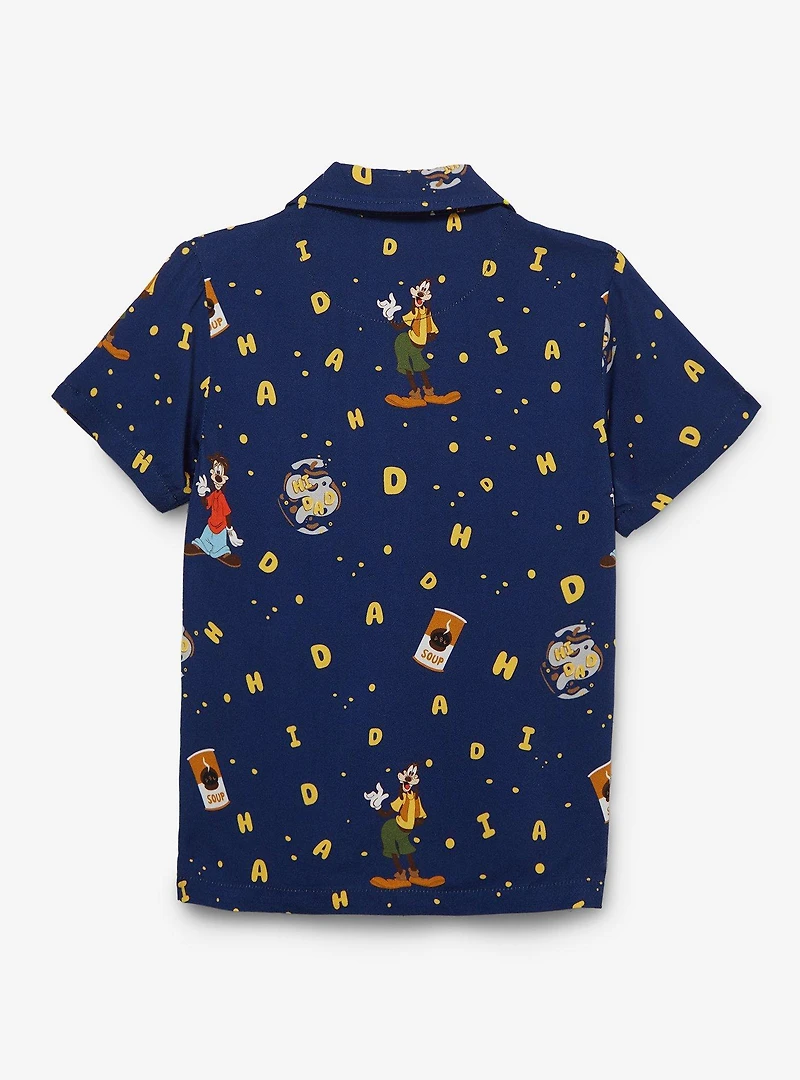 Disney A Goofy Moovie Alphabet Soup Allover Print Toddler Woven Button-Up - BoxLunch Exclusive
