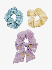 Disney Tangled Floral Bow Satin Scrunchy Set