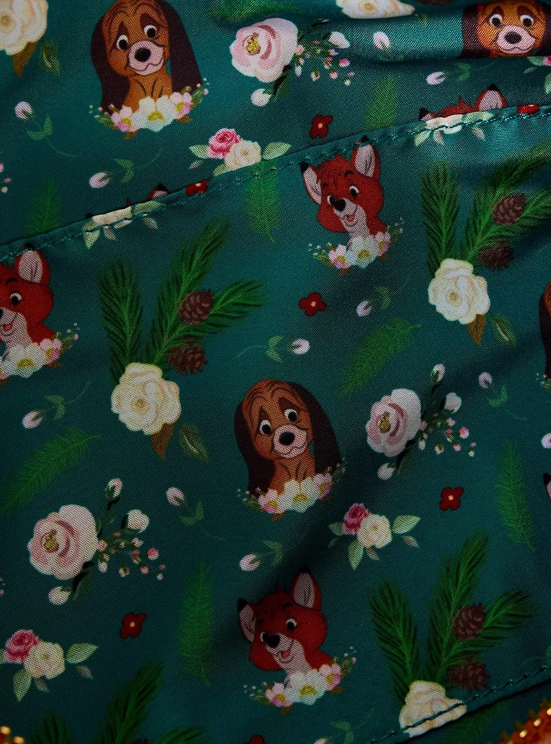 Loungefly Disney The Fox and The Hound Floral Log Figural Crossbody Bag