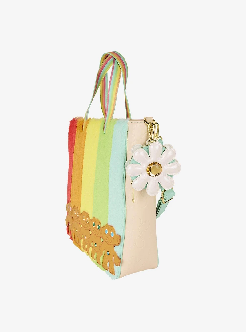 Loungefly Trolls Plush Rainbow Hair Tote Bag With Coin Purse