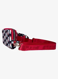Loungefly Demon Slayer: Kimetsu no Yaiba Tanjiro Earring Allover Print Belt Bag with Coin Bag