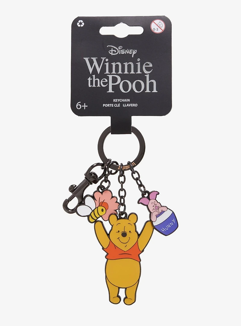 Loungefly Disney Winnie the Pooh Piglet & Pooh Bear Multi Charm Keycharm — BoxLunch Exclusive