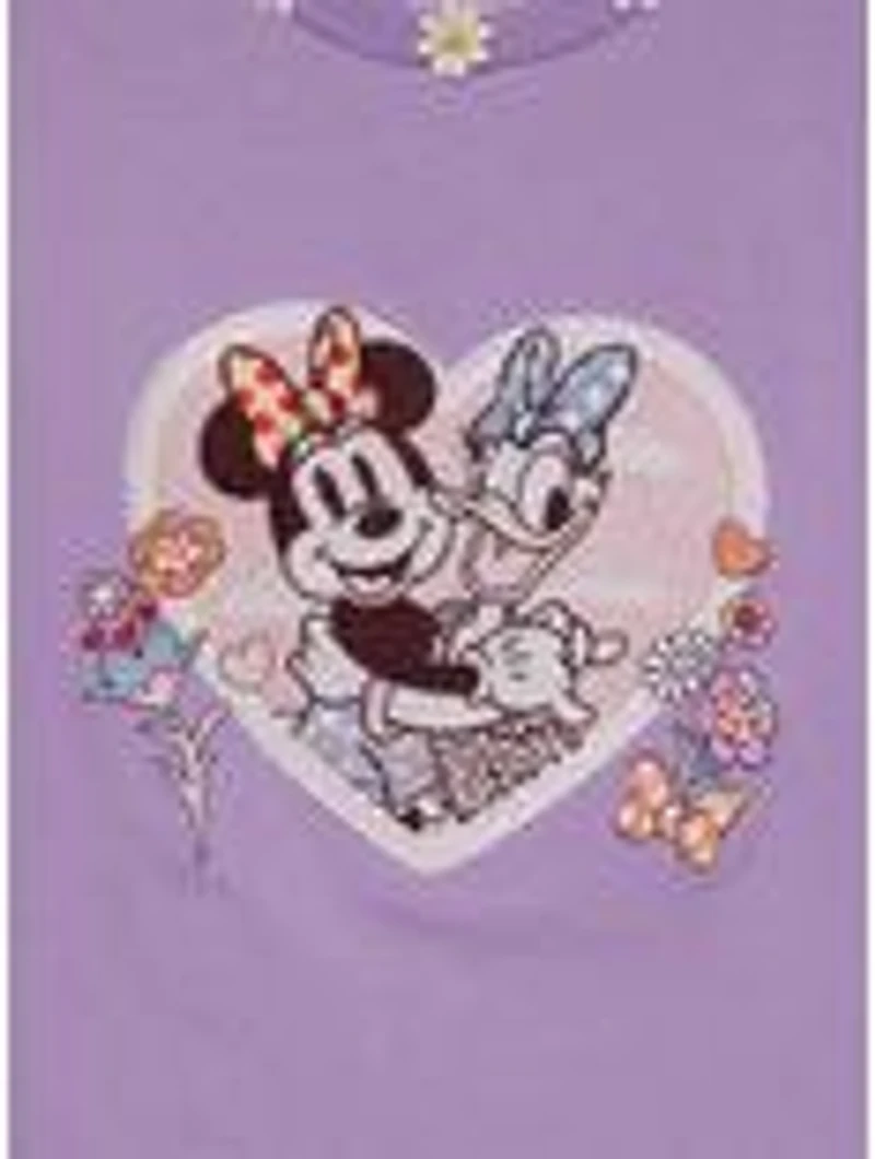 Disney Minnie Mouse & Daisy Duck Floral Women's Cropped T-Shirt - BoxLunch Exclusive