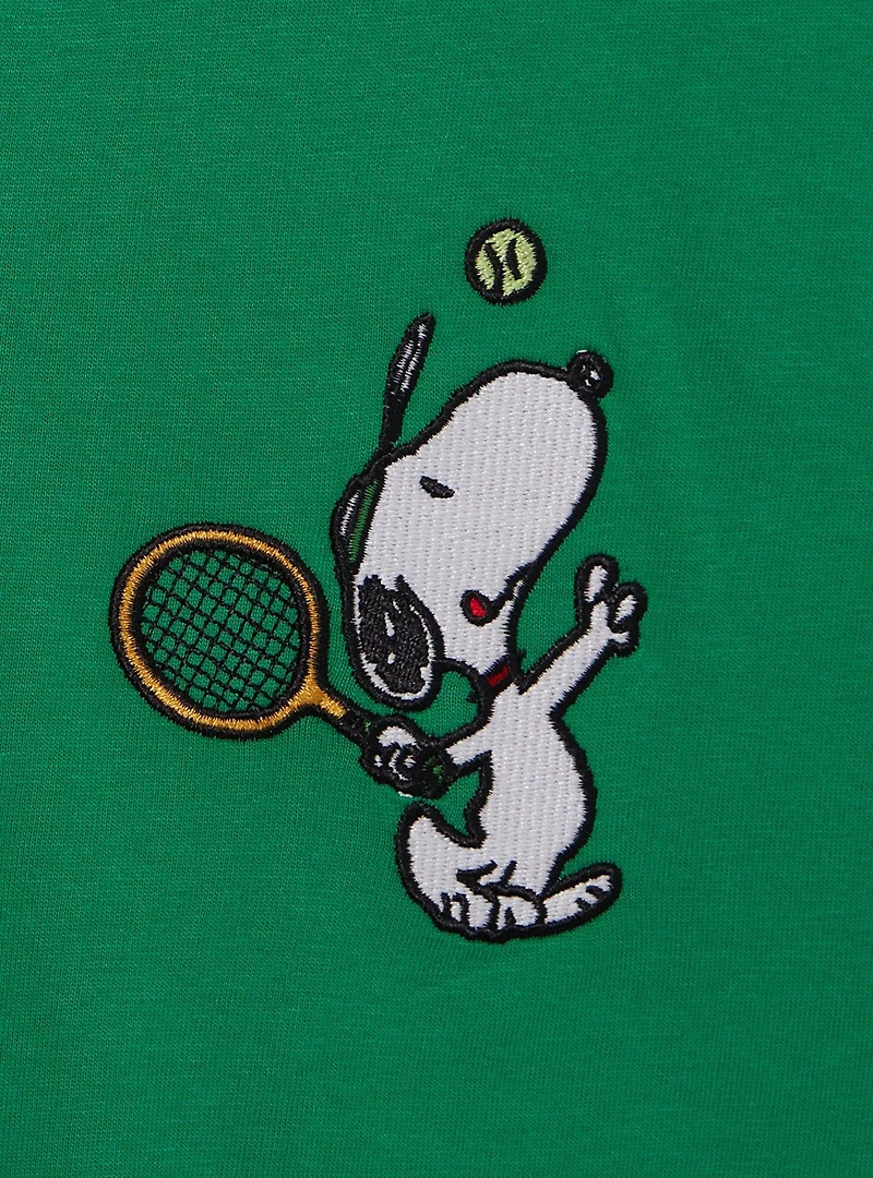 Peanuts Snoopy Tennis Women's Plus Cropped Polo — BoxLunch Exclusive