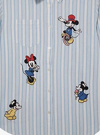 Disney Mickey and Friends Fair Women's Plus Long Sleeve Button-Up
