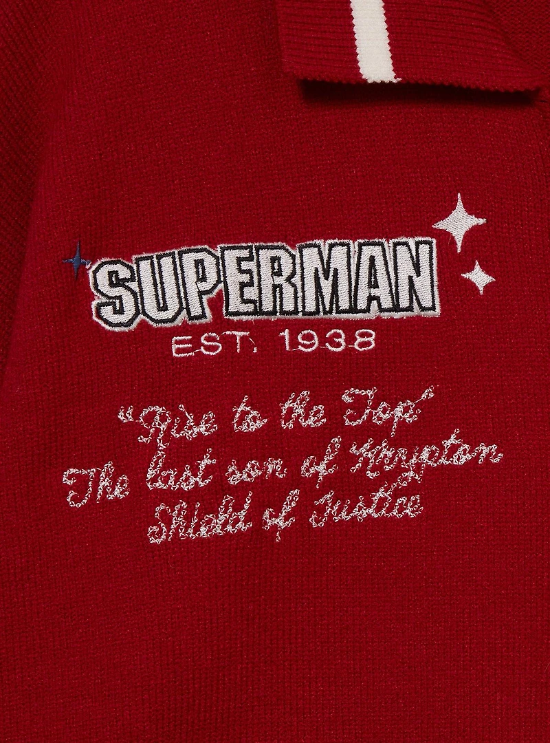 DC Comics Superman Icon Patches Women's Plus Cardigan