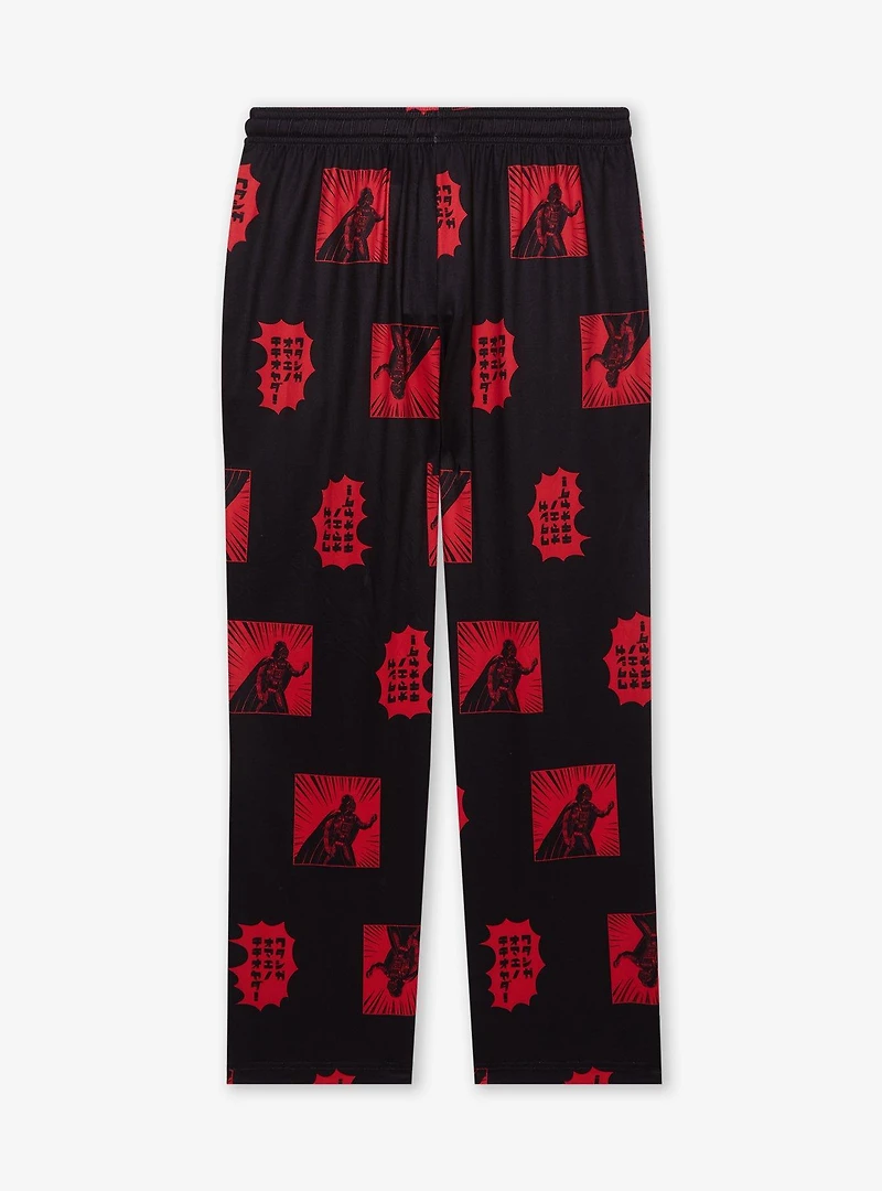 Star Wars Darth Vader Comic Panels Allover Print Sleep Pants - BoxLunch Exclusive