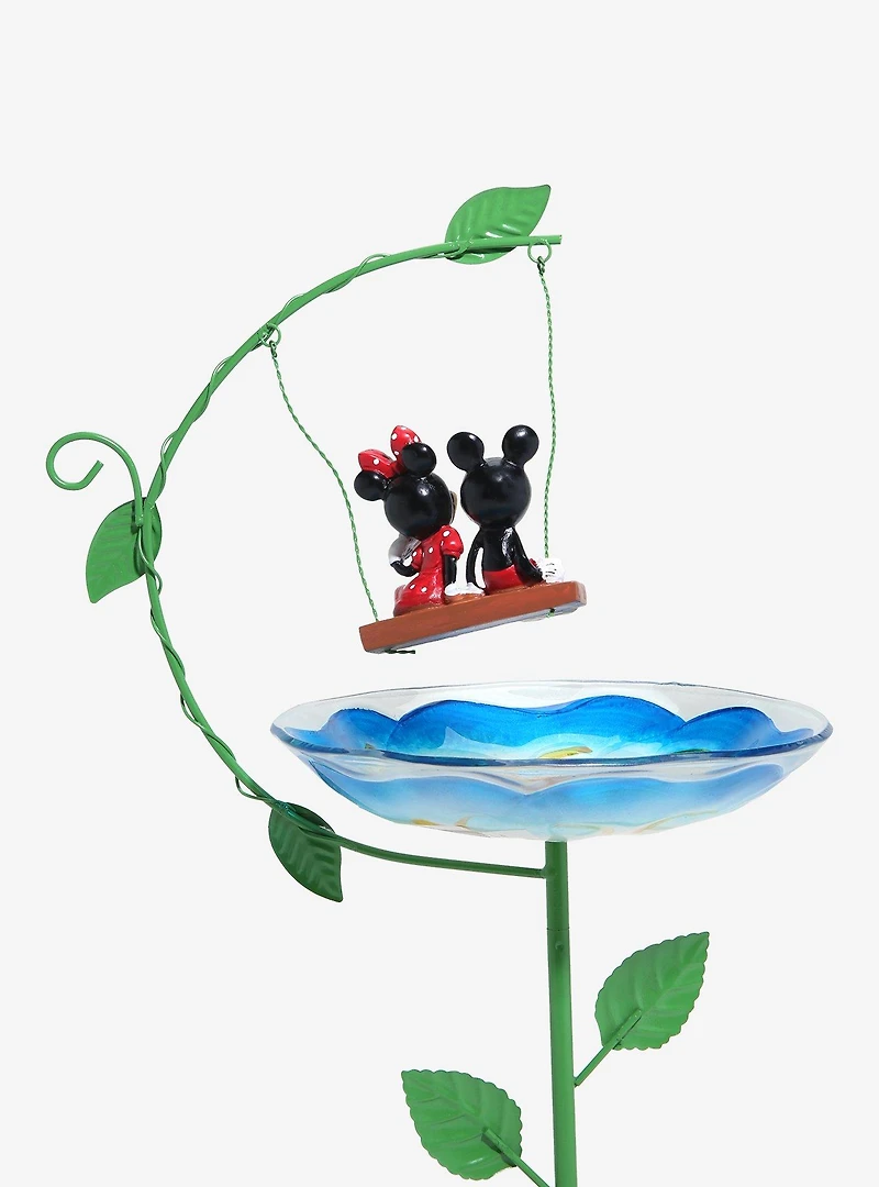 Disney Mickey & Minnie Swing Floral Bird Bath
