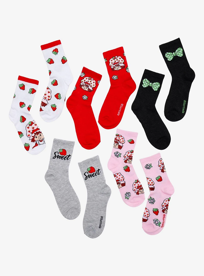 Strawberry Shortcake Berry Quarter Crew Sock Set