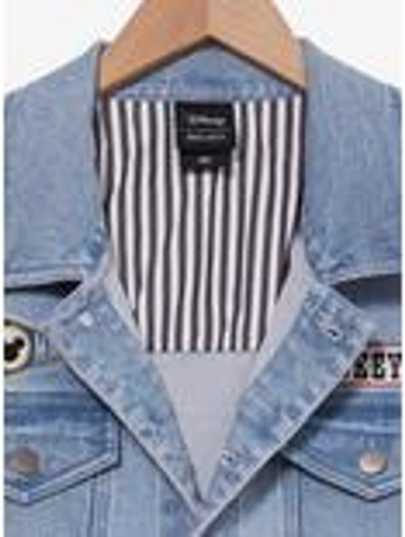 Disney Mickey Mouse Carnival Patches Denim Vest - BoxLunch Exclusive