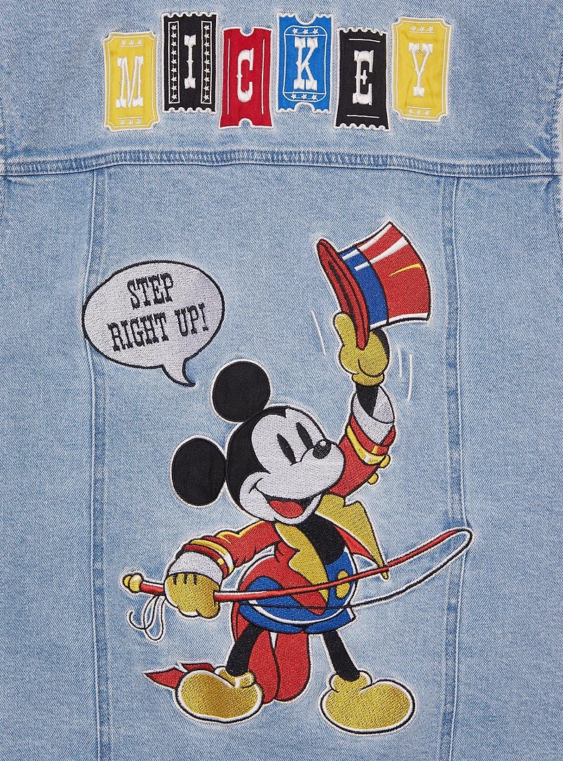 Disney Mickey Mouse Carnival Patches Denim Vest - BoxLunch Exclusive