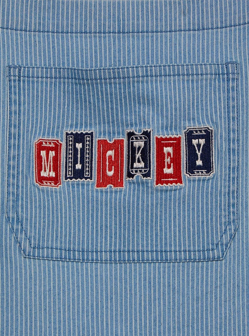 Disney Mickey Mouse Carnival Icons Women's Plus Striped Overalls