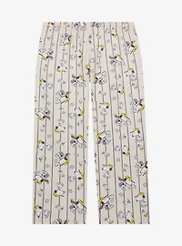 Peanuts Snoopy Baseball Striped Allover Print Women's Plus Sleep Pants — BoxLunch Exclusive