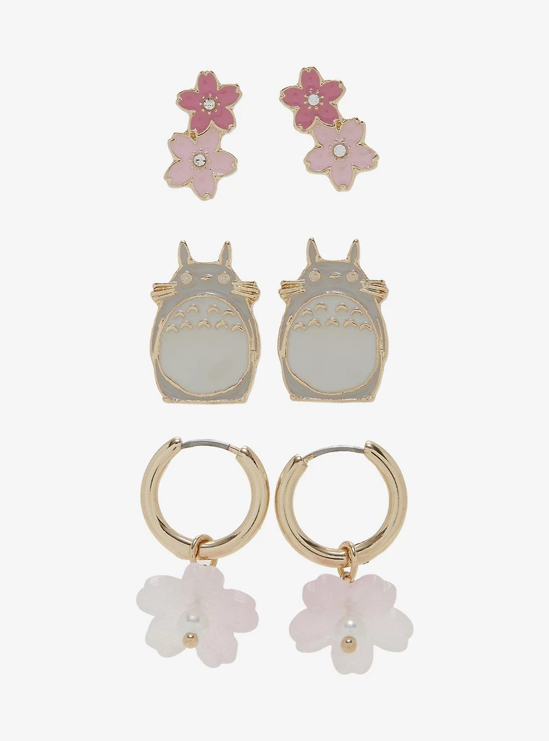 Studio Ghibli® My Neighbor Totoro Cherry Blossom Earring Set - BoxLunch Exclusive