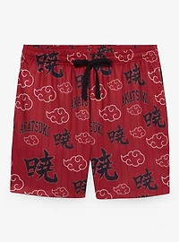 Naruto Shippuden Akatsuki Clouds Allover Print Mesh Shorts - BoxLunch Exclusive