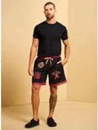 One Piece Monkey D. Luffy Embroidered Icon Shorts - BoxLunch Exclusive