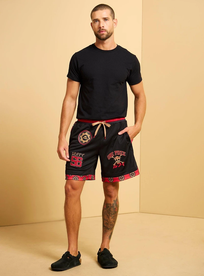 One Piece Monkey D. Luffy Embroidered Icon Shorts - BoxLunch Exclusive