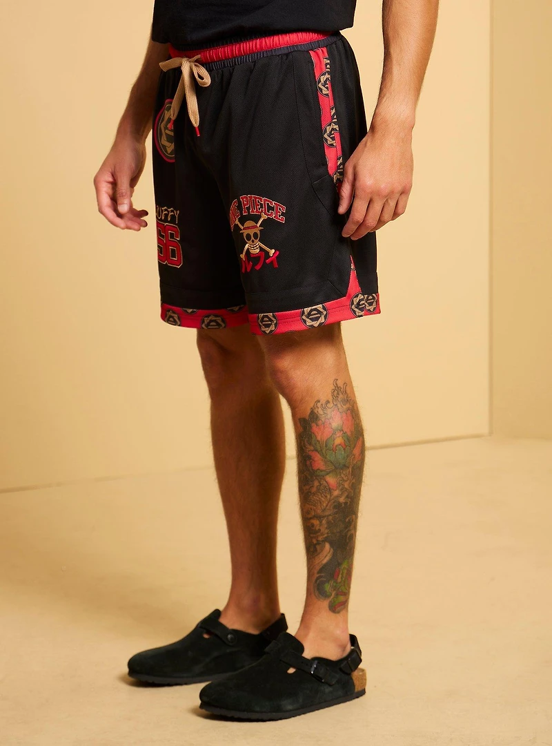 One Piece Monkey D. Luffy Embroidered Icon Shorts - BoxLunch Exclusive