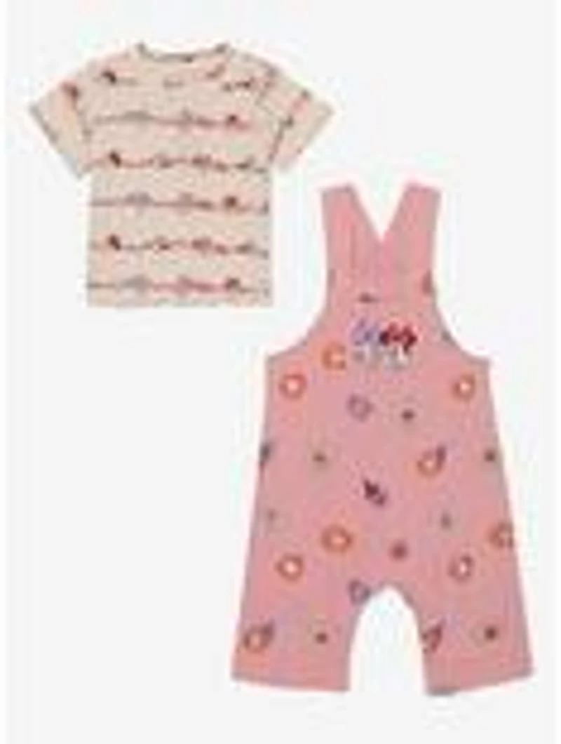 Disney Minnie & Daisy Floral Infant Overalls T-Shirt Set - BoxLunch Exclusive