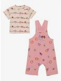 Disney Minnie & Daisy Floral Infant Overalls T-Shirt Set - BoxLunch Exclusive