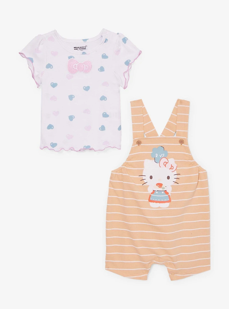Sanrio Hello Kitty Bento Box Striped Infant Overall & T-Shirt Set - BoxLunch Exclusive