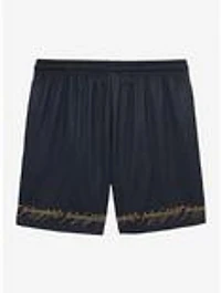 the Lord of Rings Leaf Lorien Embroidered Mesh Shorts - BoxLunch Exclusive