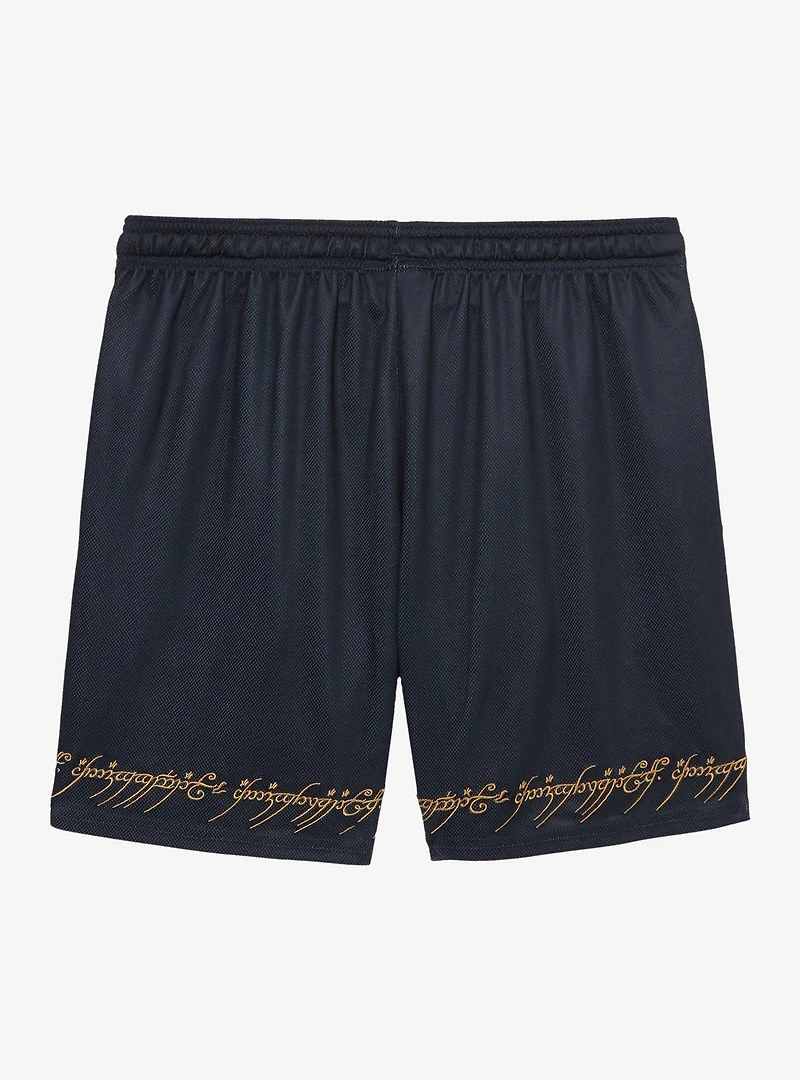 the Lord of Rings Leaf Lorien Embroidered Mesh Shorts - BoxLunch Exclusive