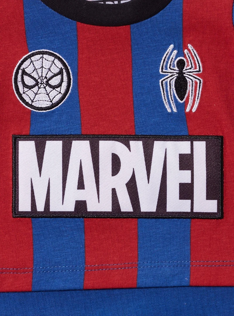 Marvel Spider-Man Striped Infant Soccer Jersey One-Piece — BoxLunch Exclusive