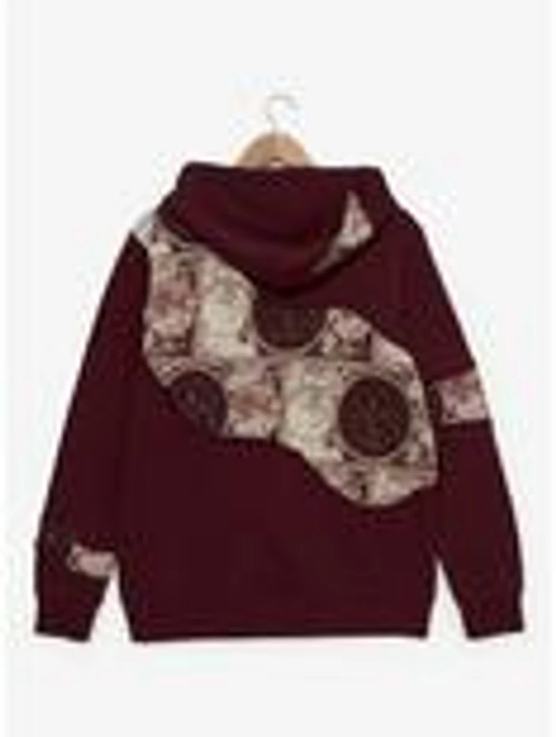 Disney Pirates of the Caribbean Patchwork Treasure Map Zippered Hoodie - BoxLunch Exclusive