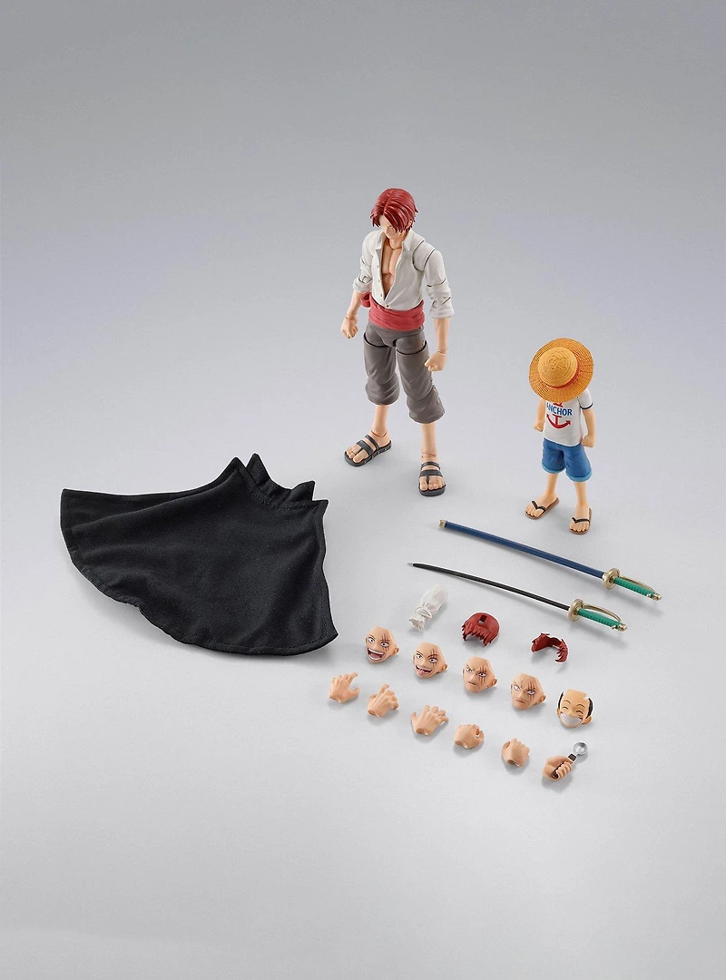 Bandai Spirits One Piece S.H.Figuarts Shanks and Monkey D. Luffy (Childhood) Figure Set