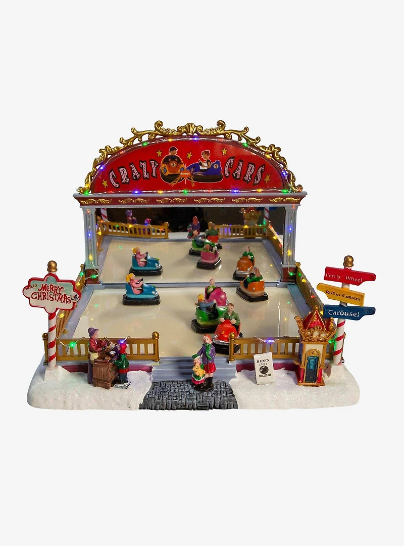 Bumper Cars LED Light-Up Musical Table Piece
