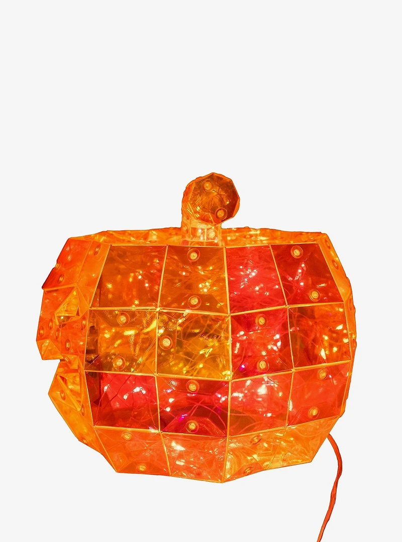 Orange Micro LED Holographic Jack-O-Lantern 100-Light
