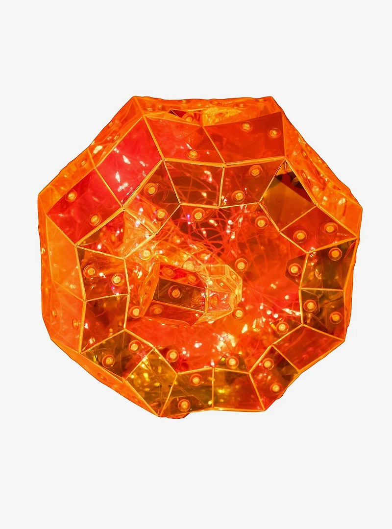 Orange Micro LED Holographic Jack-O-Lantern 100-Light