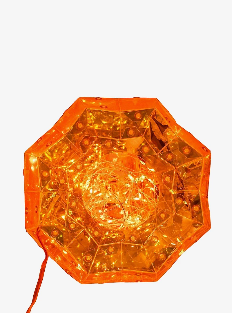 Orange Micro LED Holographic Jack-O-Lantern 100-Light