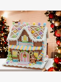 Gingerbread LED Lighted Bubblegum Factory