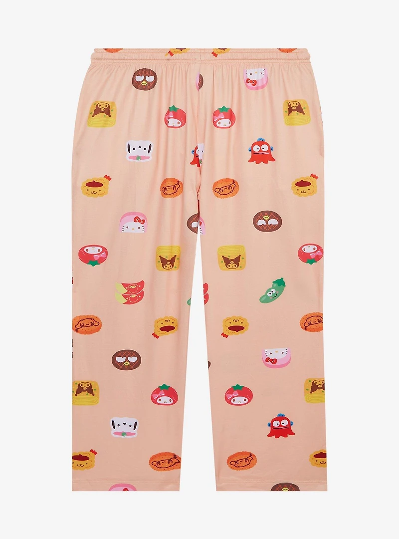 Sanrio Hello Kitty and Friends Bento Box Snacks Allover Print Women's Plus Sleep Pants - BoxLunch Exclusive