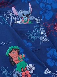 Disney Lilo & Stitch Floral Toddler Woven Button-Up Shorts Set - BoxLunch Exclusive