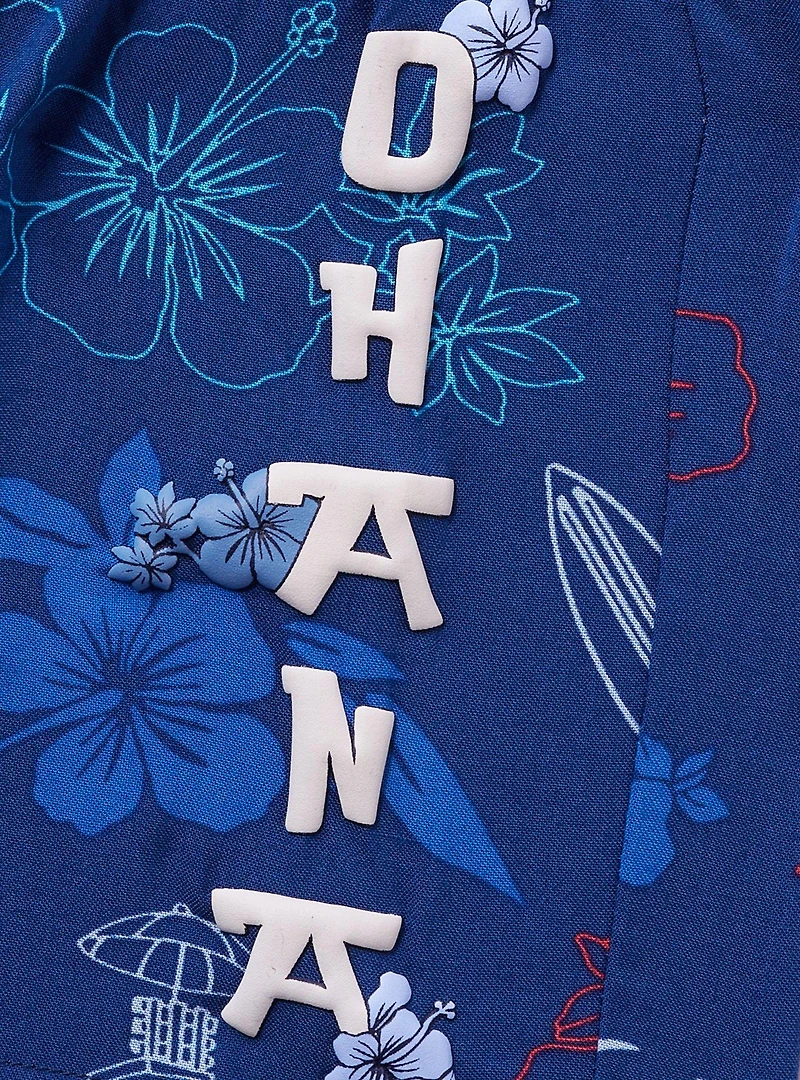 Disney Lilo & Stitch Floral Toddler Woven Button-Up Shorts Set - BoxLunch Exclusive