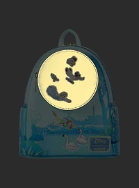 Loungefly Disney Peter Pan Flying Full Moon Glow-in-the-Dark Glitter Mini Backpack