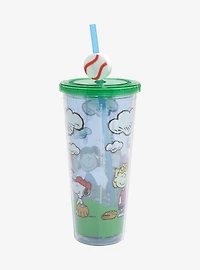 Peanuts Baseball Scene Carnival Cup with Straw Charm