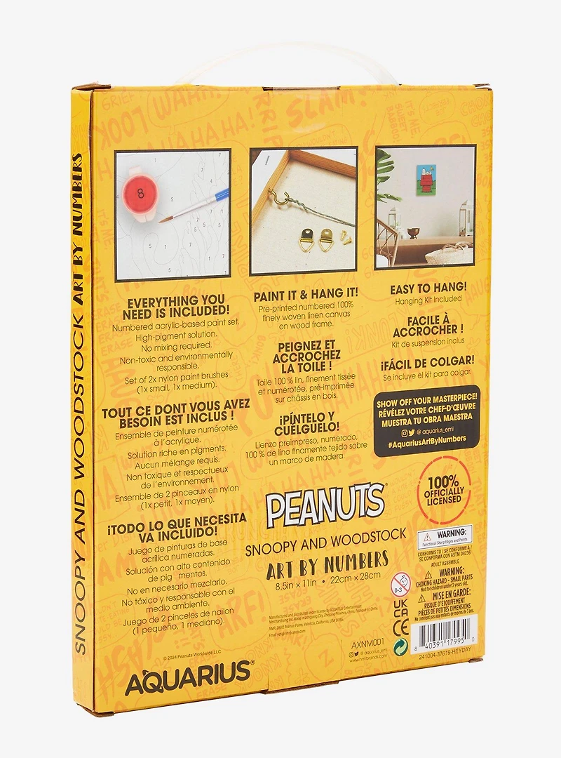 Peanuts Snoopy Doghouse Art By Numbers Painting Set