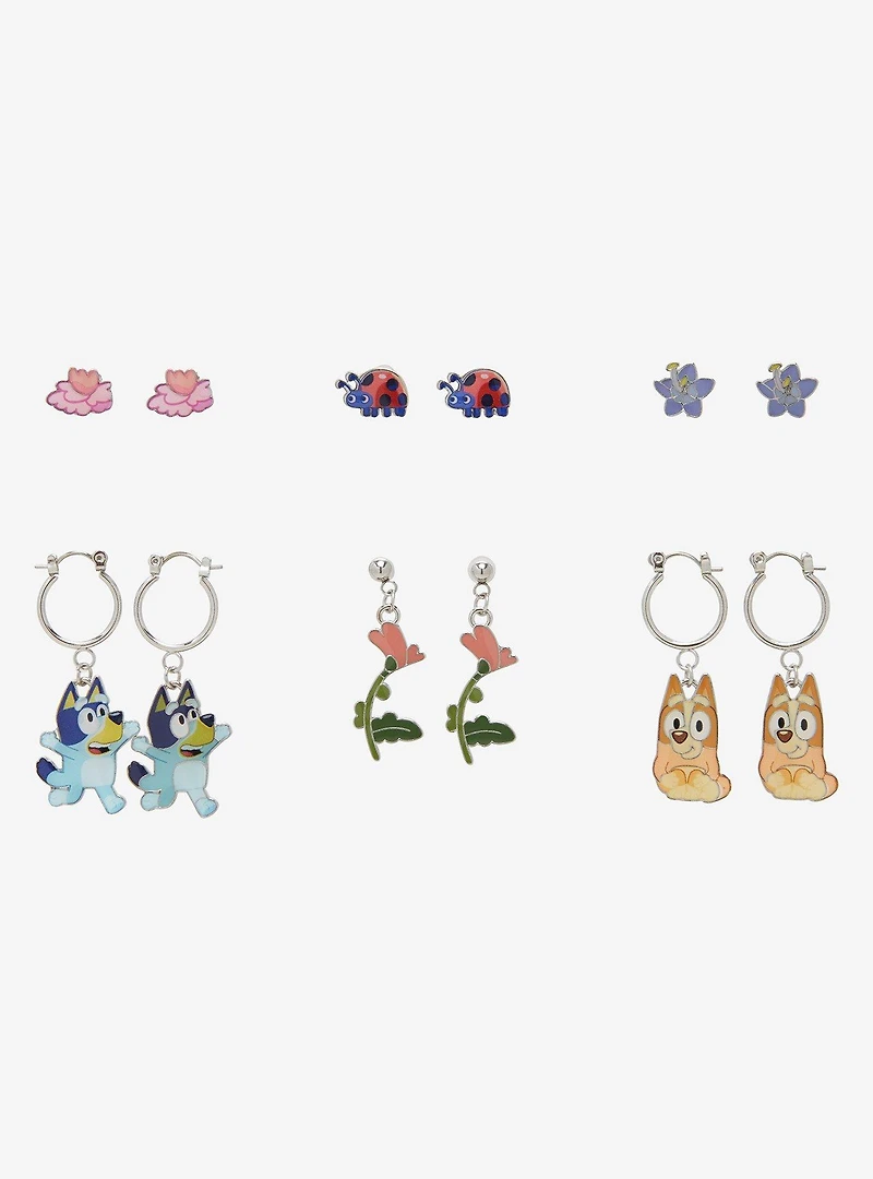 Bluey Floral Bingo & Bluey Earring Set - BoxLunch Exclusive