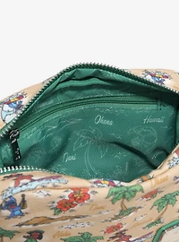 Loungefly Disney Lilo & Stitch Beach Scenes Allover Print Canvas Belt Bag - BoxLunch Exclusive
