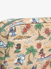 Loungefly Disney Lilo & Stitch Beach Scenes Allover Print Canvas Belt Bag - BoxLunch Exclusive
