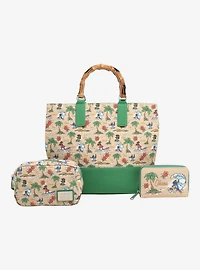 Loungefly Disney Lilo & Stitch Beach Scenes Allover Print Canvas Belt Bag - BoxLunch Exclusive